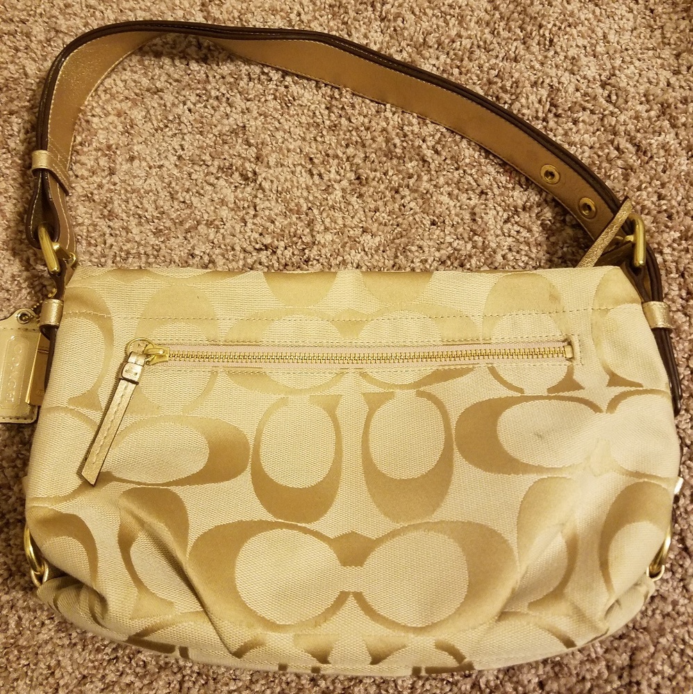 Gold / Tan / Cream Coach Hobo Purse